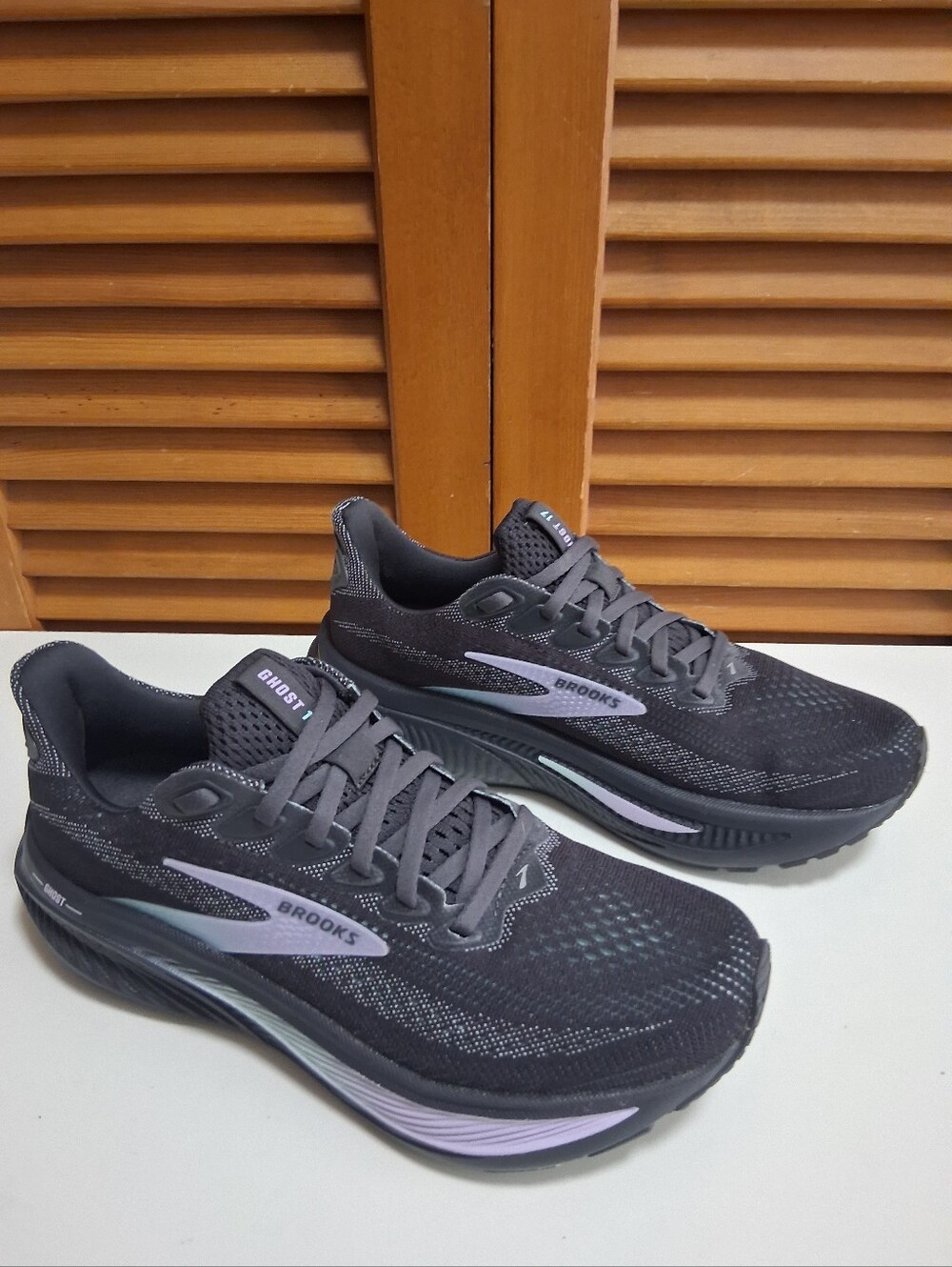 Brooks Ghost 17 Grey Clearwater Purple Size 7 Women's Running 1204311B081 *NEW - Picture 4 of 8
